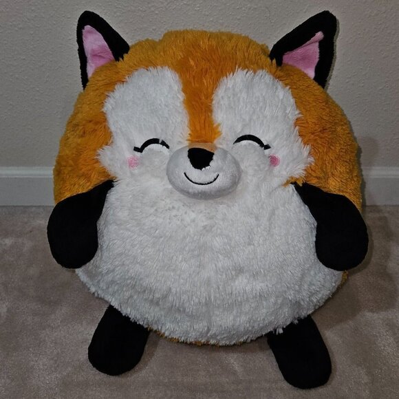 Squishable BIG Fox Plush 14" Tall 16" Wide Lovey Soft Orange Stuffed Animal Toy
